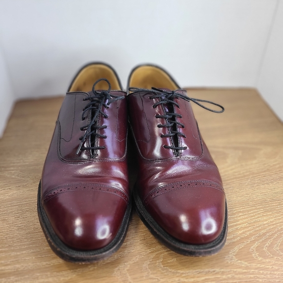 (0000) Johnston & Murphy Men's Aristocrat Cap Toe, Size: 8.5 D, Color: Burgundy - Picture 4 of 14